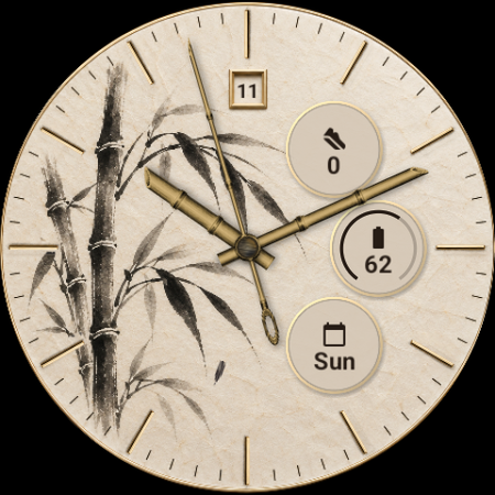Bokuchiku · Ink Bamboo watch face
