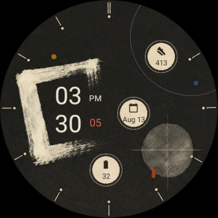 Kaku · Ink Square watch face