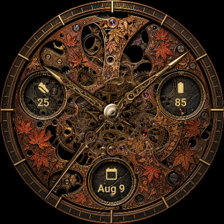 Momiji Gear · Skeleton watch face